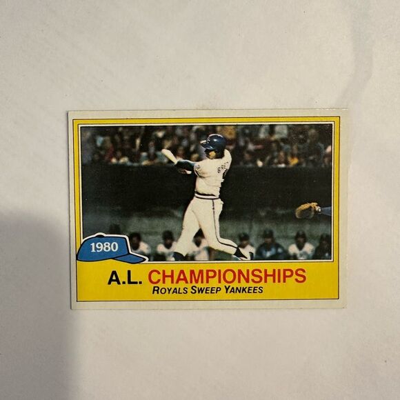Topps A.L. Championships Trading Card - Yellow and Blue 1980 mint condition - Picture 1 of 5
